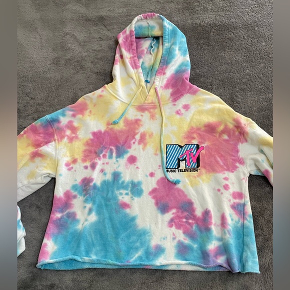 MTV Tie Dye Crop Top Sweater - Picture 4 of 5